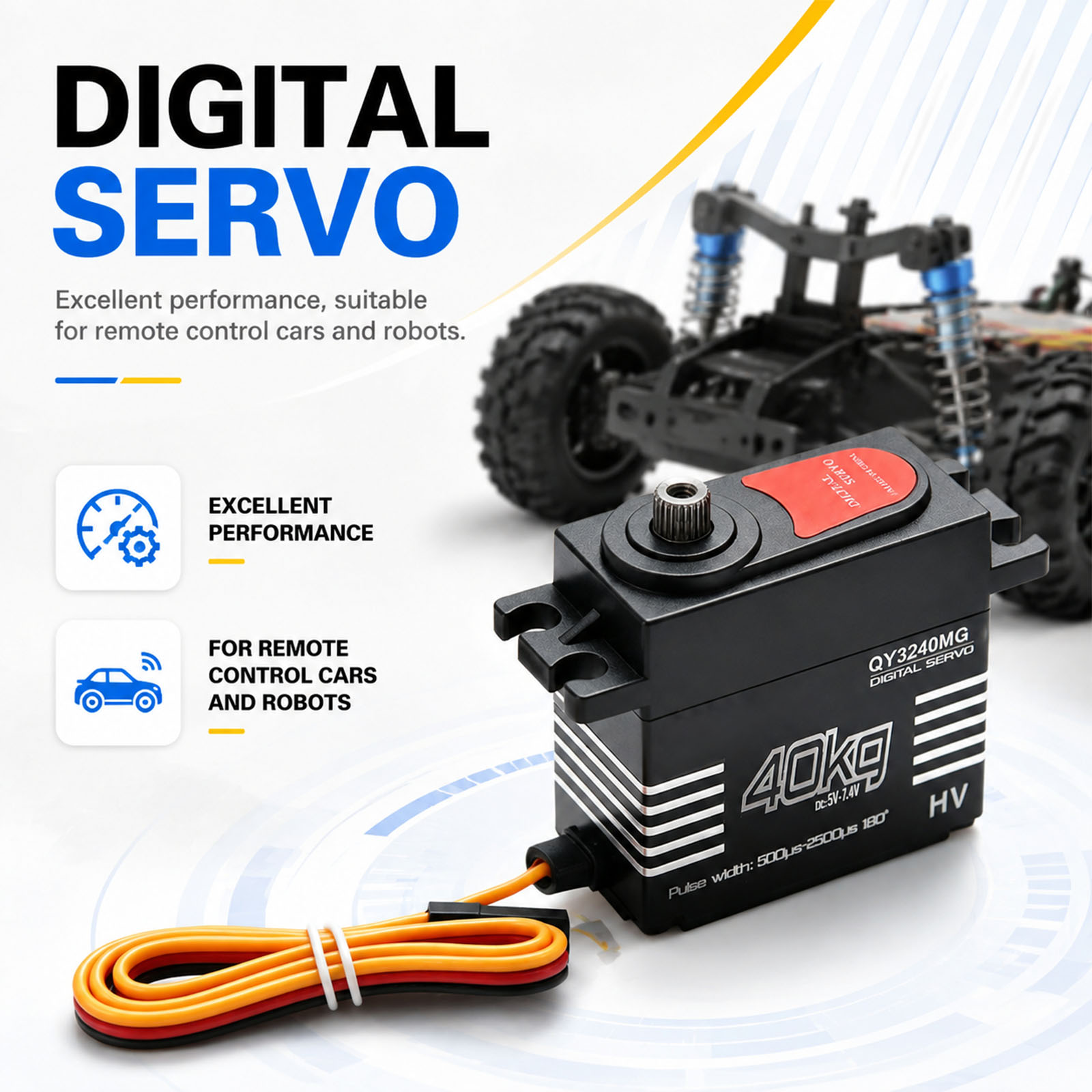 Rc Hobby Shops - Yüksek Hızlı Dijital Servo 40KG Büyük