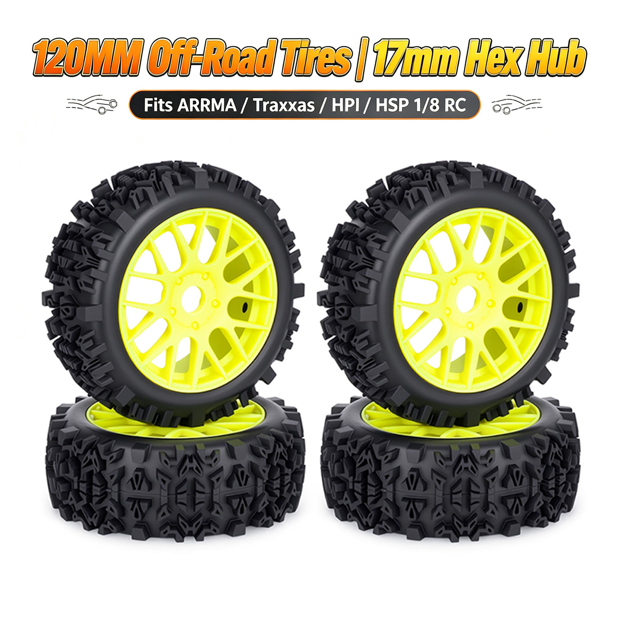 Rc Hobby Dump Truck - 120MM Off-Road RC Lastikleri 17mm Hex
