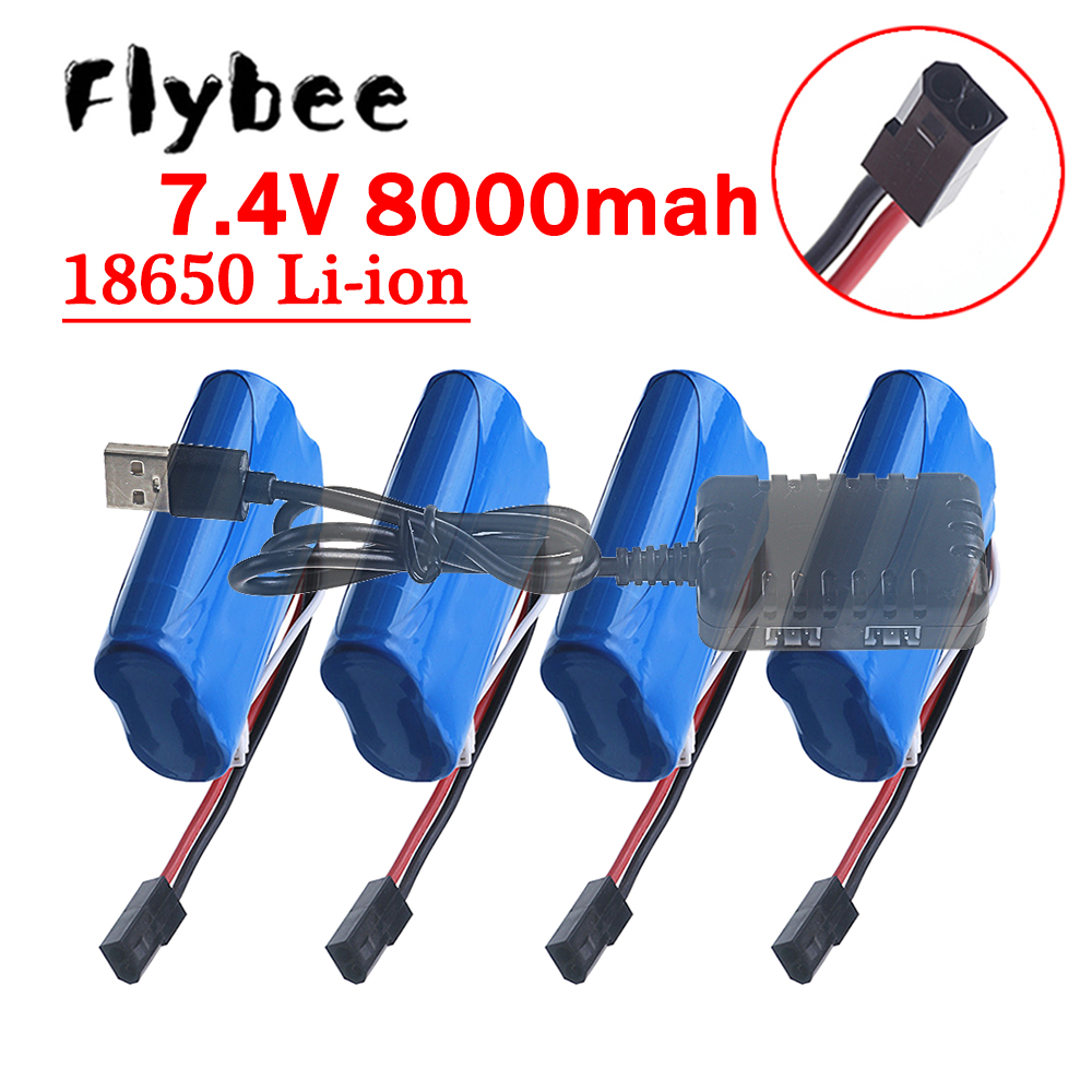 Rc Hobby Boat - (5500 Fiş) 18650 7.4V 8000Mah Pil,