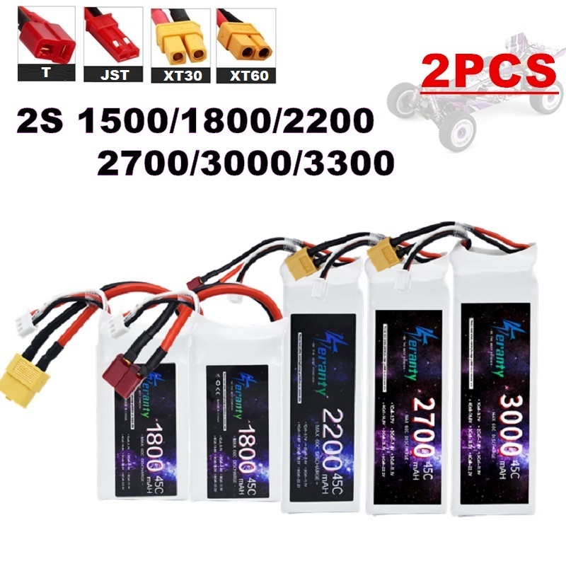 Rc Hobby Drone - 2 adet 7.4V Lipo 2S pil