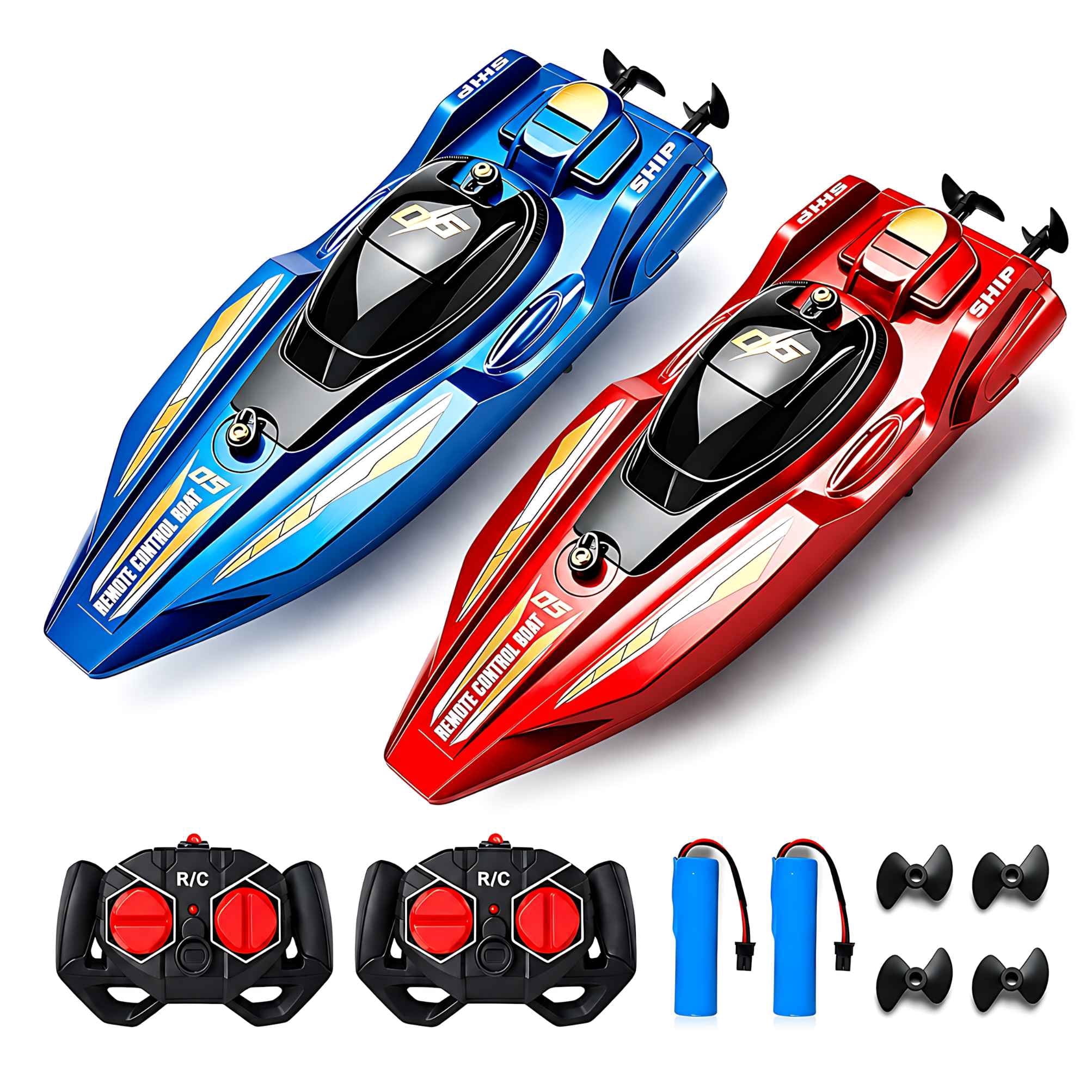 Rc Hobby Grade Boat - 2 Adet RC Hızlı Tekne Seti