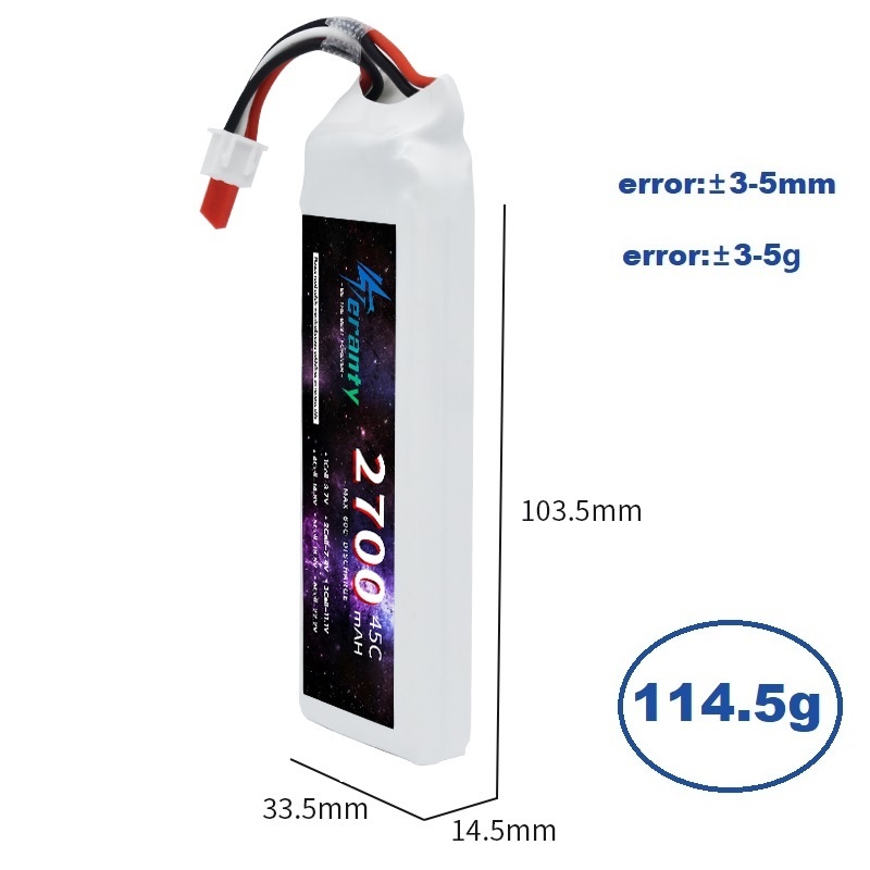 1/3 adet 2S 7.4V Lipo pil 2700 - Rc Hobby Drone incelemesi ve fiyatı