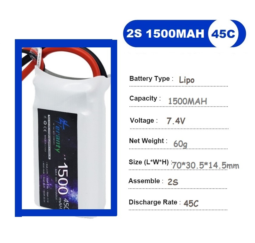2 adet 7.4V Lipo 2S pil 1500ma - Rc Hobby Drone incelemesi ve fiyatı