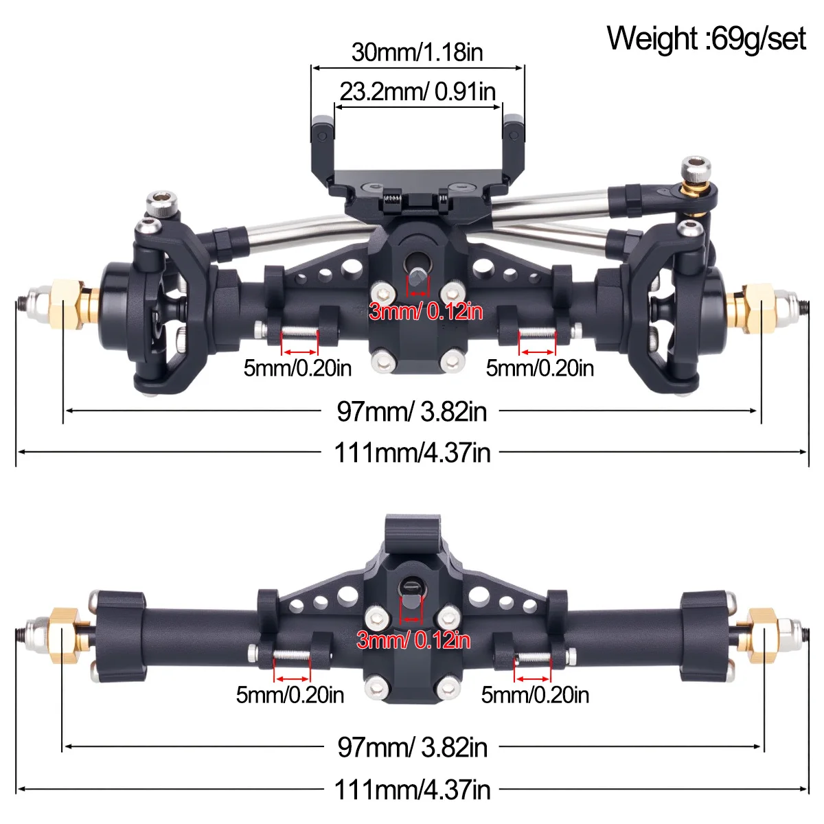 Plastik SCX24 Ön Arka Aks Seti - Rc Hobby Racing incelemesi ve fiyatı